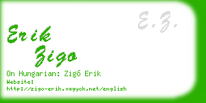 erik zigo business card