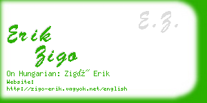 erik zigo business card